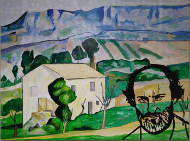 Painting titled "La montagne noire" by Raymond (Herka) Koelblen, Original Artwork, Acrylic