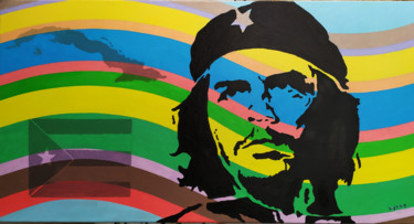 Painting titled "Che" by Raymond (Herka) Koelblen, Original Artwork, Acrylic