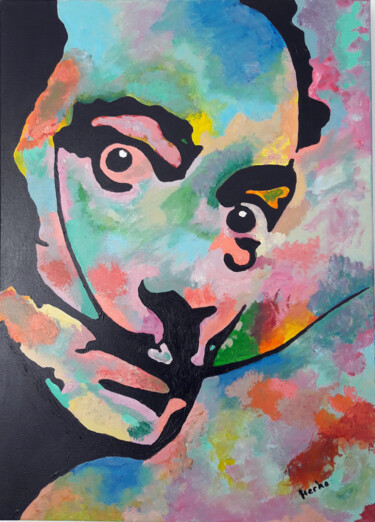 Peinture intitulée "Dali" par Raymond (Herka) Koelblen, Œuvre d'art originale, Acrylique