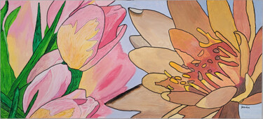 Painting titled "Tulipes" by Raymond (Herka) Koelblen, Original Artwork, Acrylic