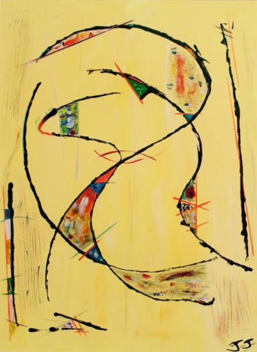 Schilderij getiteld "Regards colorés" door Joel Jambou, Origineel Kunstwerk, Olie
