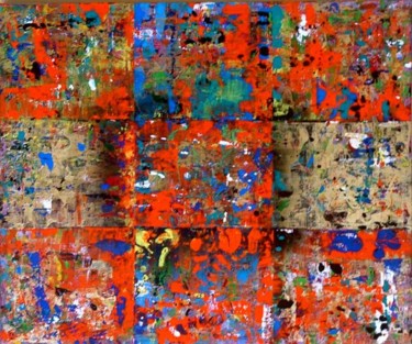 Peinture intitulée "Parcelles multicolo…" par Joel Jambou, Œuvre d'art originale, Huile