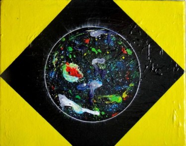 Painting titled "Vision du monde 3" by Joel Jambou, Original Artwork, Oil