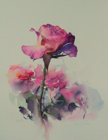 Peinture intitulée "rose_006.jpg" par Yal, Œuvre d'art originale