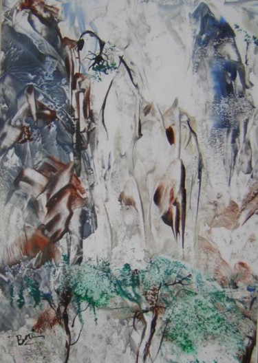 Peinture intitulée "réve de chine" par Brigitte-Noelle, Œuvre d'art originale, Huile
