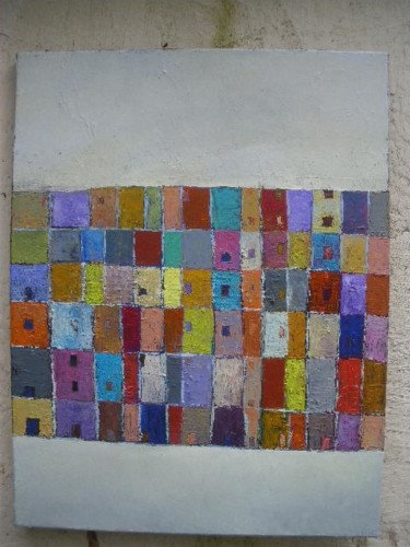 Peinture intitulée "petit carré" par Catherine Furic, Œuvre d'art originale