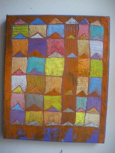 Painting titled "Maison,maison" by Catherine Furic, Original Artwork