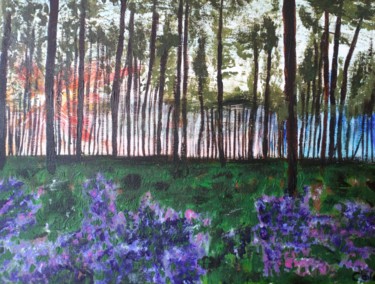 Painting titled "Forêt de bruyères" by Les Couleurs De Claire, Original Artwork, Acrylic
