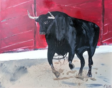 Peinture intitulée "Vache landaise dans…" par Les Couleurs De Claire, Œuvre d'art originale, Acrylique