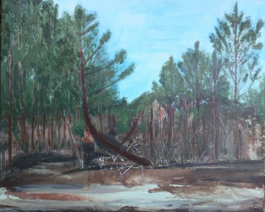 Peinture intitulée "Un coin de forêt" par Les Couleurs De Claire, Œuvre d'art originale, Acrylique