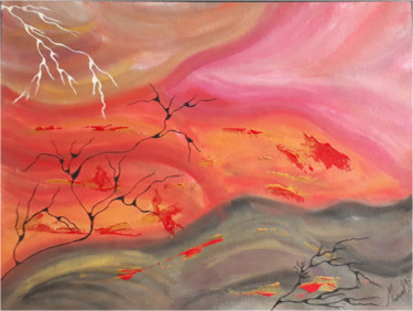 Peinture intitulée "Paysage 012020" par Muriel Benech (Muriel'B), Œuvre d'art originale, Pastel