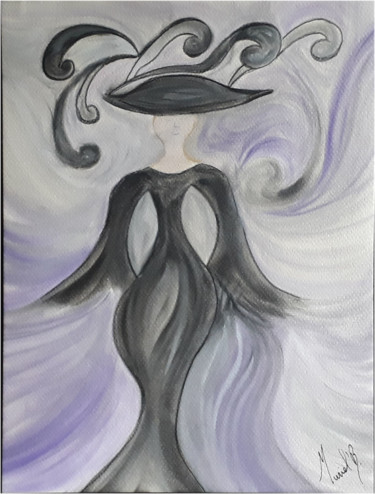 Peinture intitulée "Demoiselle Am" par Muriel Benech (Muriel'B), Œuvre d'art originale, Pastel