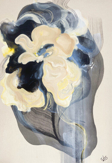 Картина под названием ""Violets for desser…" - Lesia Danilina, Подлинное произведение искусства, Акрил Установлен на Деревян…