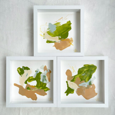 Картина под названием "Triptych "Fundament…" - Lesia Danilina, Подлинное произведение искусства, Акрил Установлен на картон