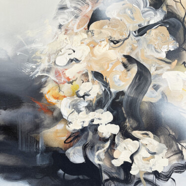 Malerei mit dem Titel "Blooming Dragon" von Lesia Danilina, Original-Kunstwerk, Acryl