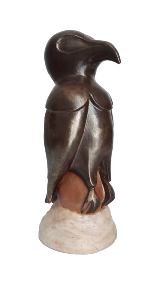 Скульптура под названием "Oiseau de proie" - Raymonde Koelblen/Pitoizel (PitRe), Подлинное произведение искусства, Терракота