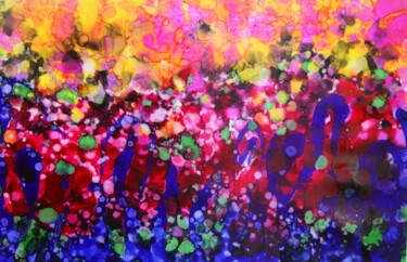 Pintura titulada "Fragrant lilacs" por Lesley Blackburn, Obra de arte original, Tinta