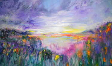Картина под названием "The Wilderness" - Lesley Blackburn, Подлинное произведение искусства, Масло Установлен на Деревянная…