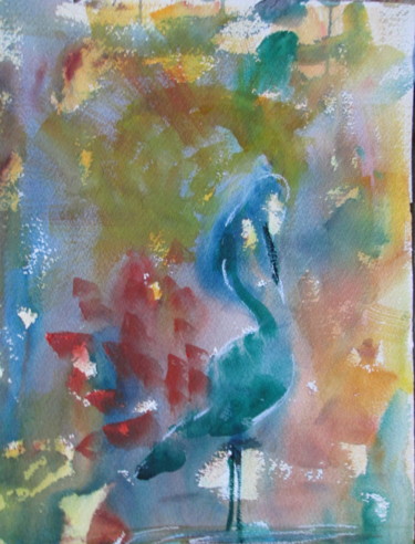 Painting titled "blue-heron-1-1-1.jpg" by Lesley Braren, Original Artwork