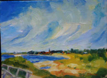 Painting titled "View from Harkness" by Lesley Braren, Original Artwork, Oil