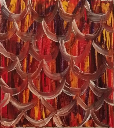 Painting titled "Scales" by Leslie Argentin, Original Artwork, Acrylic