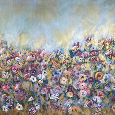 Картина под названием "Spring dream" - Leslie Rodriguez, Подлинное произведение искусства, Акрил Установлен на Деревянная ра…