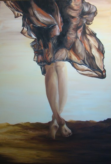 Peinture intitulée "Sur le chemin" par Les Peintures De Laura, Œuvre d'art originale, Huile