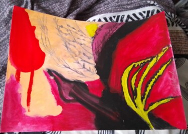 Картина под названием "La passion intellig…" - Lesportesdelaudela, Подлинное произведение искусства, Гуашь