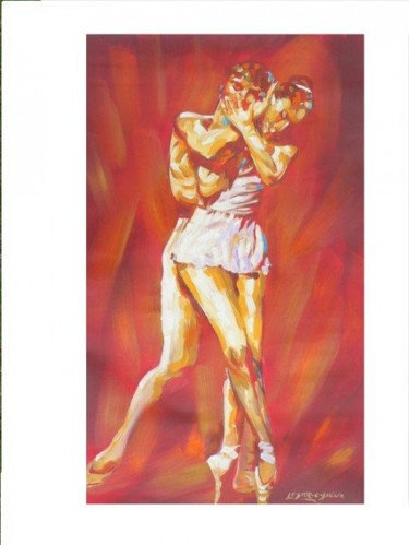 Painting titled "dance passion" by Lester Claude Stone, Original Artwork, Oil