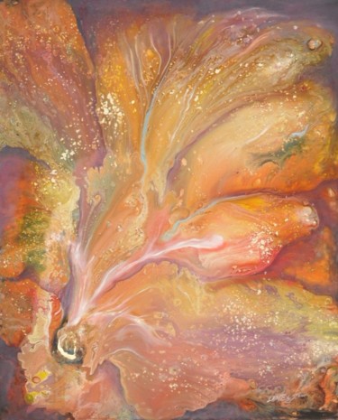 Painting titled "Cosmos Bloom" by Lester Claude Stone, Original Artwork, Oil