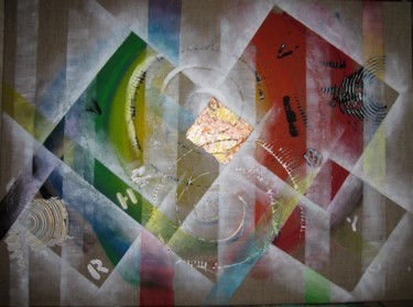 Peinture intitulée "transparence cubiqu…" par Valérie Grassler, Œuvre d'art originale, Huile