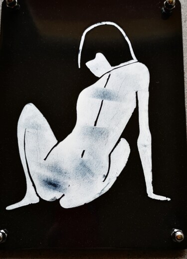 Painting titled "erotic 1" by Leszek Dziaduch, Original Artwork, Enamel