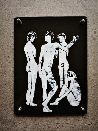 绘画 标题为“erotic 6” 由Leszek Dziaduch, 原创艺术品, 搪瓷