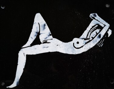 Painting titled "erotic 7" by Leszek Dziaduch, Original Artwork, Enamel