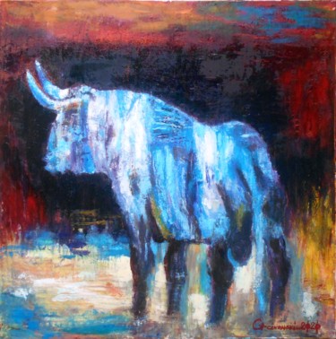 Malarstwo zatytułowany „Toro bravo 1 / 20” autorstwa Leszek Gaczkowski, Oryginalna praca, Olej