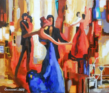 Malerei mit dem Titel "Dancing" von Leszek Gaczkowski, Original-Kunstwerk, Öl