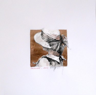 Dessin intitulée "Portrait II" par Leszek Gaczkowski, Œuvre d'art originale, Fusain