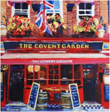 Malerei mit dem Titel "The Covent Garden P…" von Leszek Gaczkowski, Original-Kunstwerk, Öl