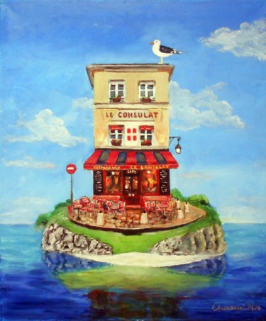 Painting titled "Happy Islands - Le…" by Leszek Gaczkowski, Original Artwork, Oil