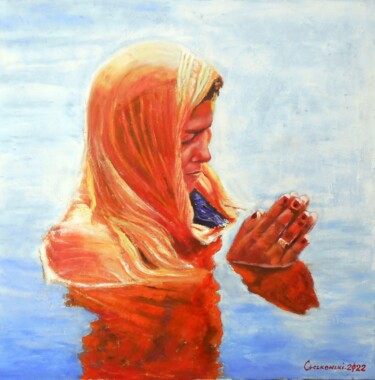 Painting titled "Faith - Episode 3" by Leszek Gaczkowski, Original Artwork, Oil