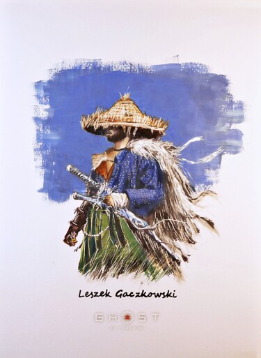 Malerei mit dem Titel "Ghost Of Tsushima 0…" von Leszek Gaczkowski, Original-Kunstwerk, Gouache