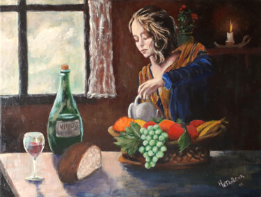 Peinture intitulée "Bodegon-A" par Letailleur-H, Œuvre d'art originale, Acrylique Monté sur Châssis en bois