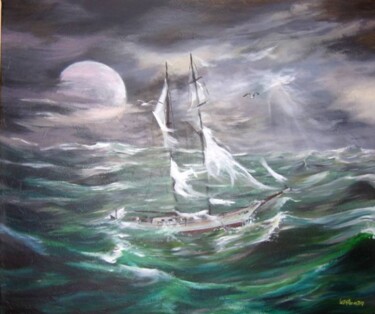 Pittura intitolato "tempestad" da Letailleur-H, Opera d'arte originale, Acrilico