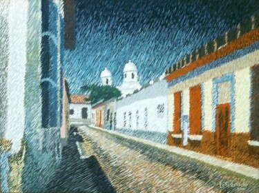 Pintura titulada "Calle Bolivar" por Letailleur-H, Obra de arte original, Acrílico