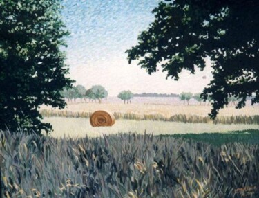 Pintura titulada "Despues de la cosec…" por Letailleur-H, Obra de arte original, Acrílico