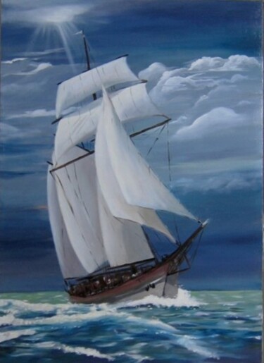 Peinture intitulée "velero" par Letailleur-H, Œuvre d'art originale, Huile