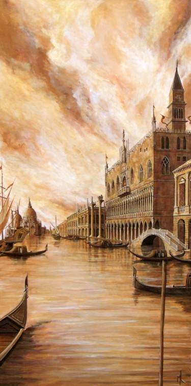 Peinture intitulée "Venise - Palazzo Du…" par Maxime Letang, Œuvre d'art originale, Acrylique