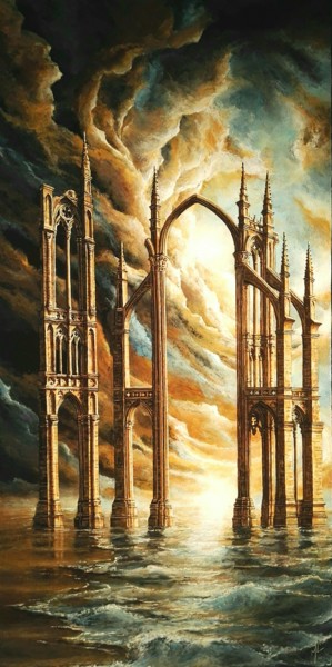 Mémoires Célestes Peinture intitulée "Mémoires Célestes" par Maxime Letang, Œuvre d'art originale, Acrylique