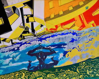 Peinture intitulée "10-le-grand-saut-20…" par Letchoumayen, Œuvre d'art originale