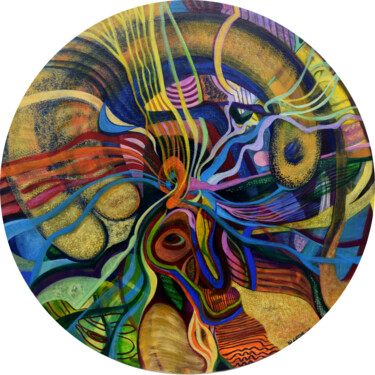 Malerei mit dem Titel "I hear in colour" von Lethe, Original-Kunstwerk, Acryl Auf Keilrahmen aus Holz montiert